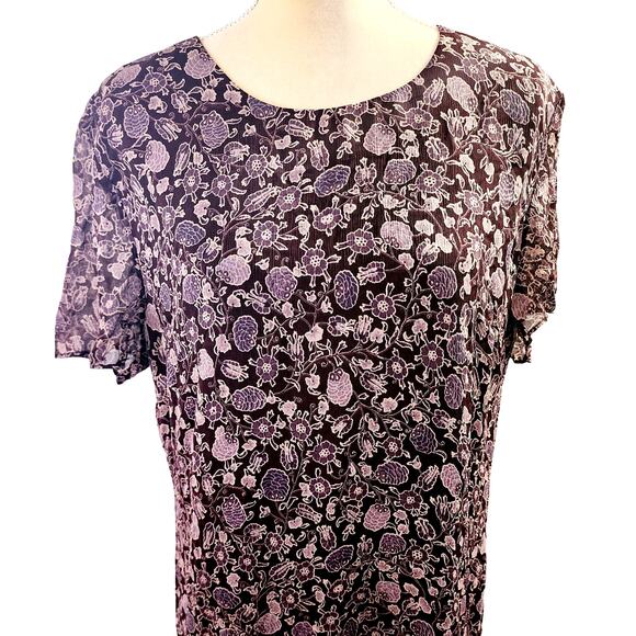 Talbots Brown Cream Sheer Overlay Maxi Dress - Picture 2 of 5